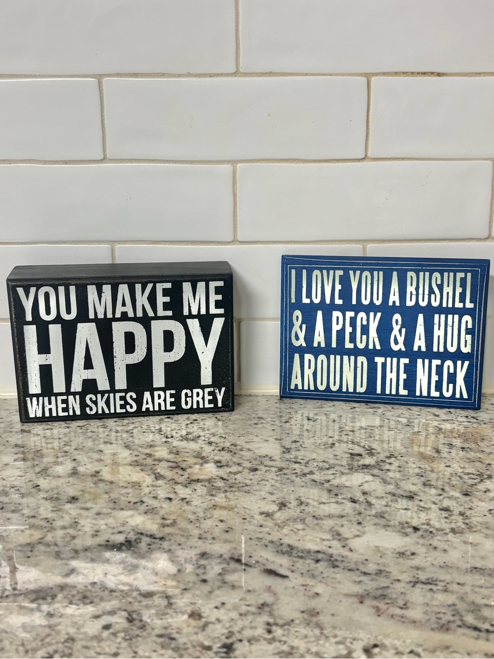 🎒BTS SALE📚 Primitives by Kathy Rustic Wood Quote Signs Set of 2 Farmhouse Decor